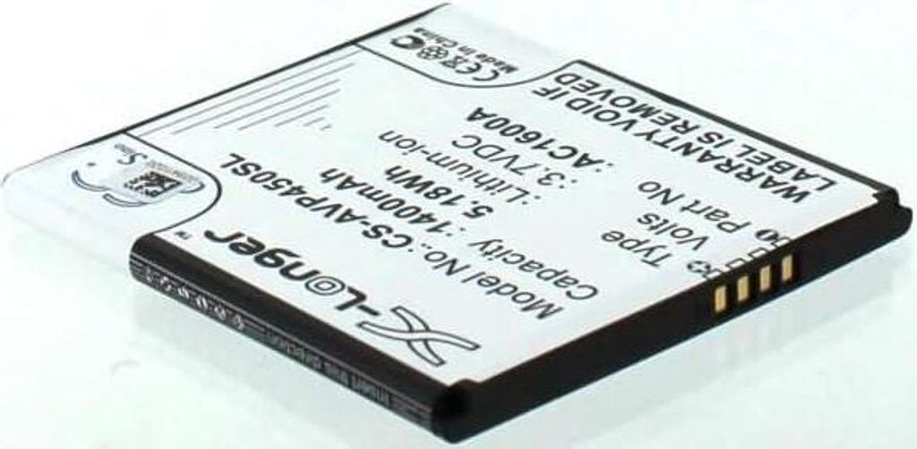 Akku für Archos AC1600A Li-Ion 3,7 Volt 1400 mAh schwarz.