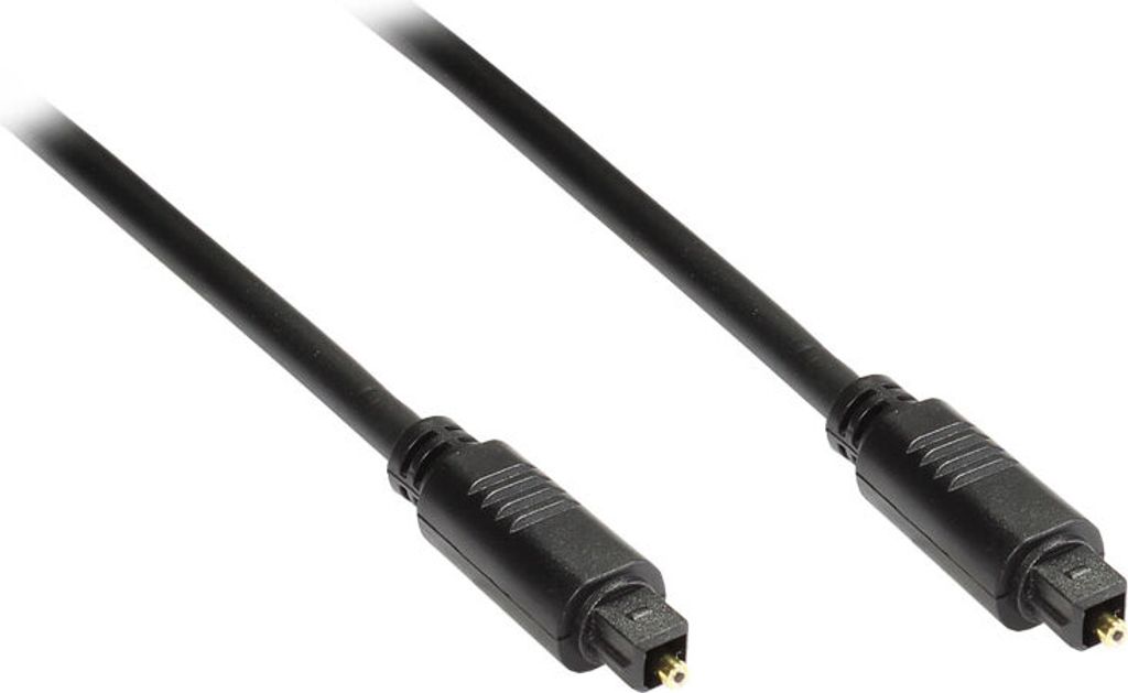 Anschlusskabel Toslink Stecker an Stecker, Ø 5mm, schwarz, 2m, Good Connections