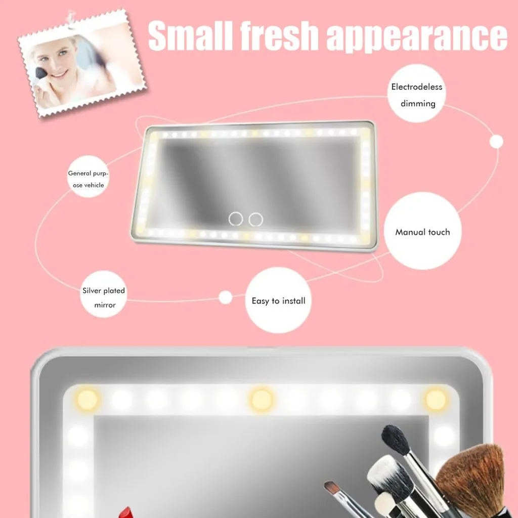 Miroir de courtoisie LED voiture : finis les maquillages ratés en auto