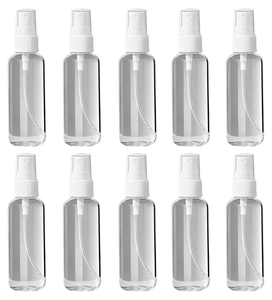 5/10/20 Stück 30/50/100 ml Feinnebel-Sprühflaschen-Set, auslaufsichere Mini-Leerflaschen, tragbar, für Reisen, transparent, wiederbefüllbar, 10...