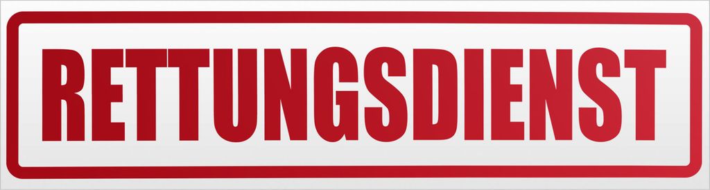 Kiwistar Rettungsdienst Magnetschild Schild magnetisch - - Magnetfolie für Auto PKW Kfz