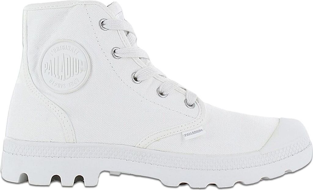PALLADIUM Pampa Hi (W) - Damen Stiefel Canvas Weiß 92352-116-M , Größe: EU 36 UK 3.5