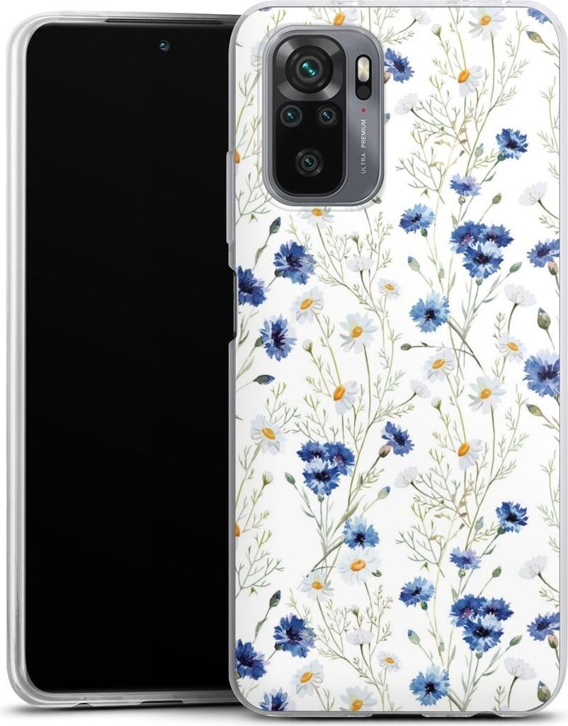 DeinDesign Slim Hülle für Xiaomi Redmi Note 10S Silikon Case Ultra Dünn Handyhülle Blume Blumen Muster