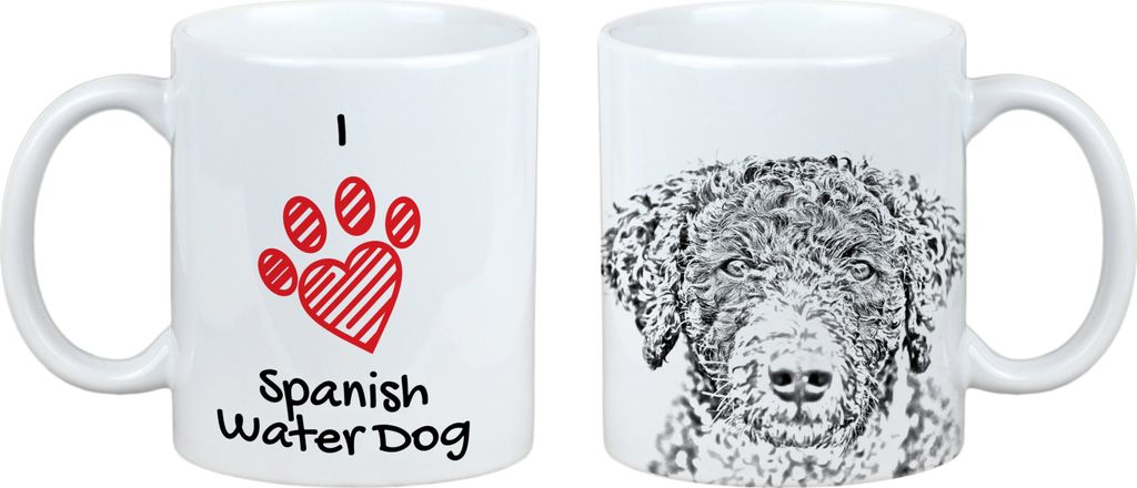 Spanischer Wasserhund, Andalusischer Türke, Türkenhund - Tasse mit Hund, entzückende Tasse mit Grafik, Geschenk mit Ihrem Foto von der Marke Art...