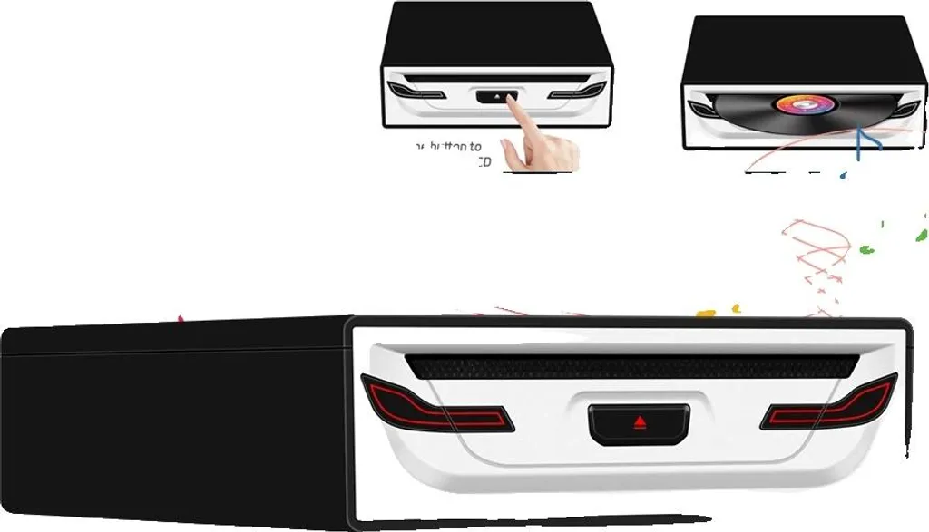 Lecteur Graveur de CD DVD Externe Portable USB 2.0 pour PC et Laptop