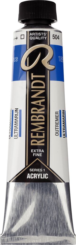 Tubo di colore acrilico Rembrandt 40 ml Ultramarine 504 Immagine del prodotto 