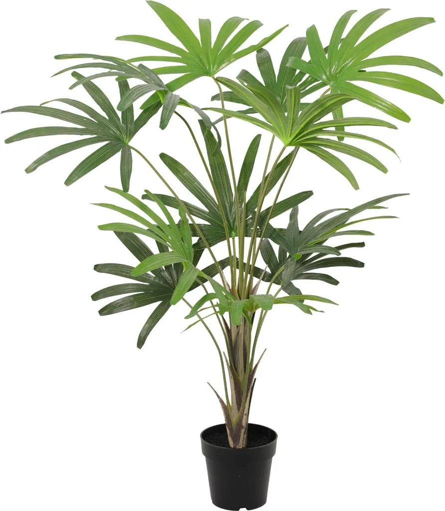 Palmier artificiel Rhapis 120 cm - Plante verte artificielle grand format