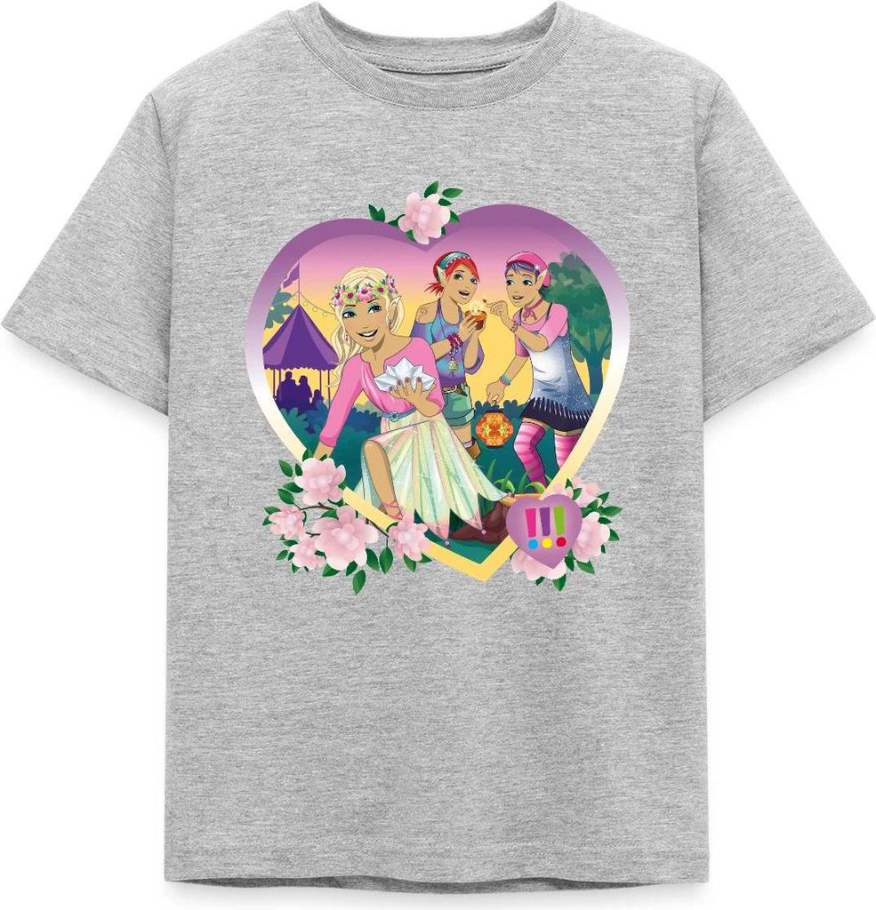 Spreadshirt Die Drei Ausrufezeichen Nacht Der Elfen Kinder T-Shirt, 98/104 (3-4 Jahre), Grau meliert