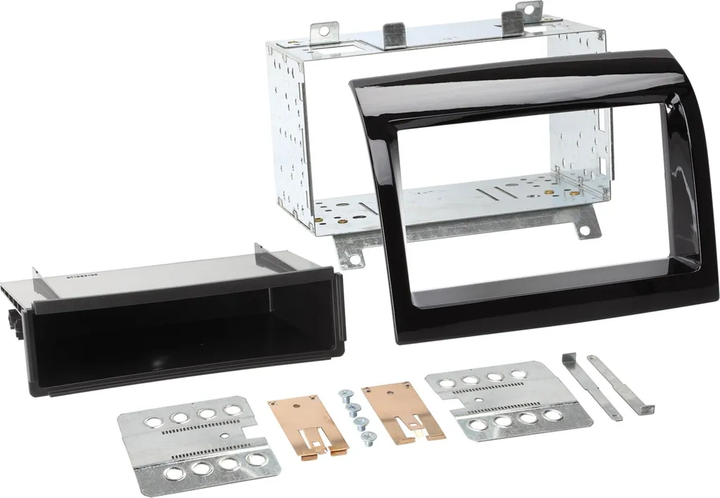 Radioblende CITROEN Jumper, FIAT Ducato, PEUGEOT Boxer 2011 2DIN + Fach pianoblack