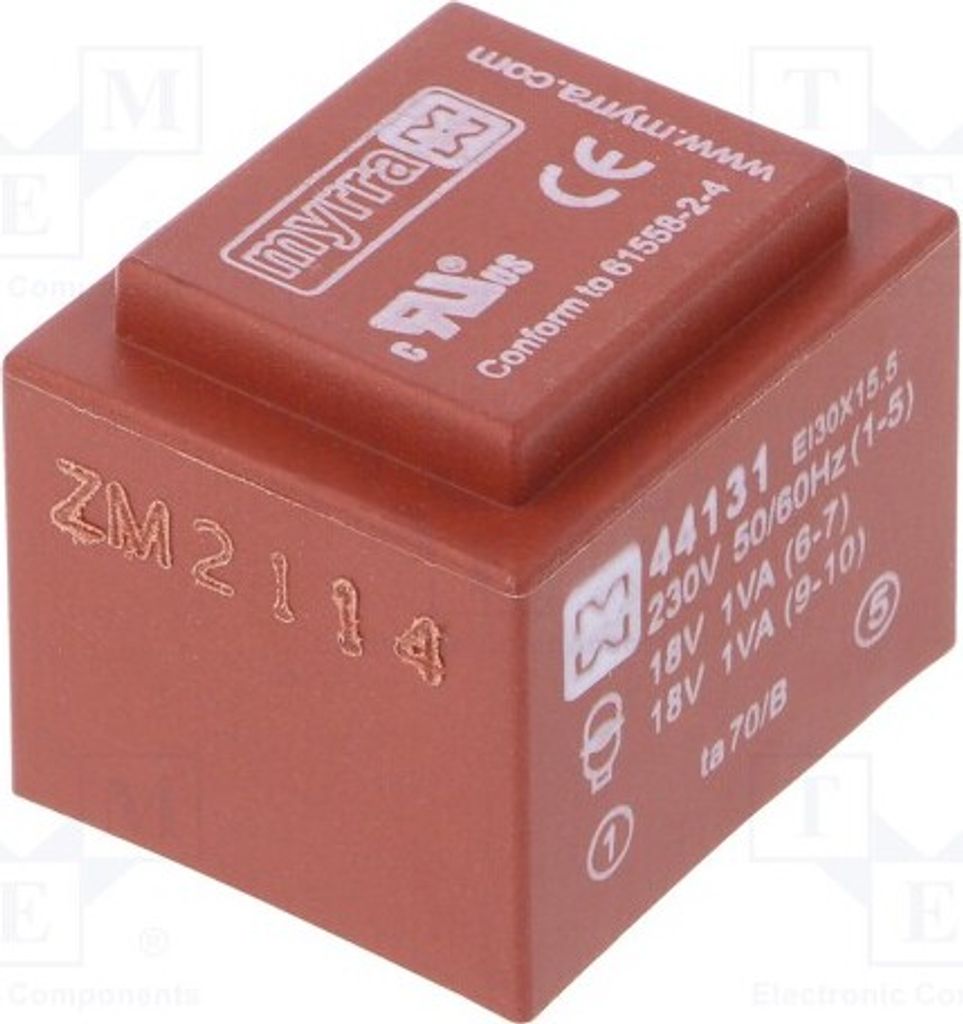 1x Transformator: überzogen 18V 56mA 18V 2VA 56mA 44131 -Transformatoren 230VAC