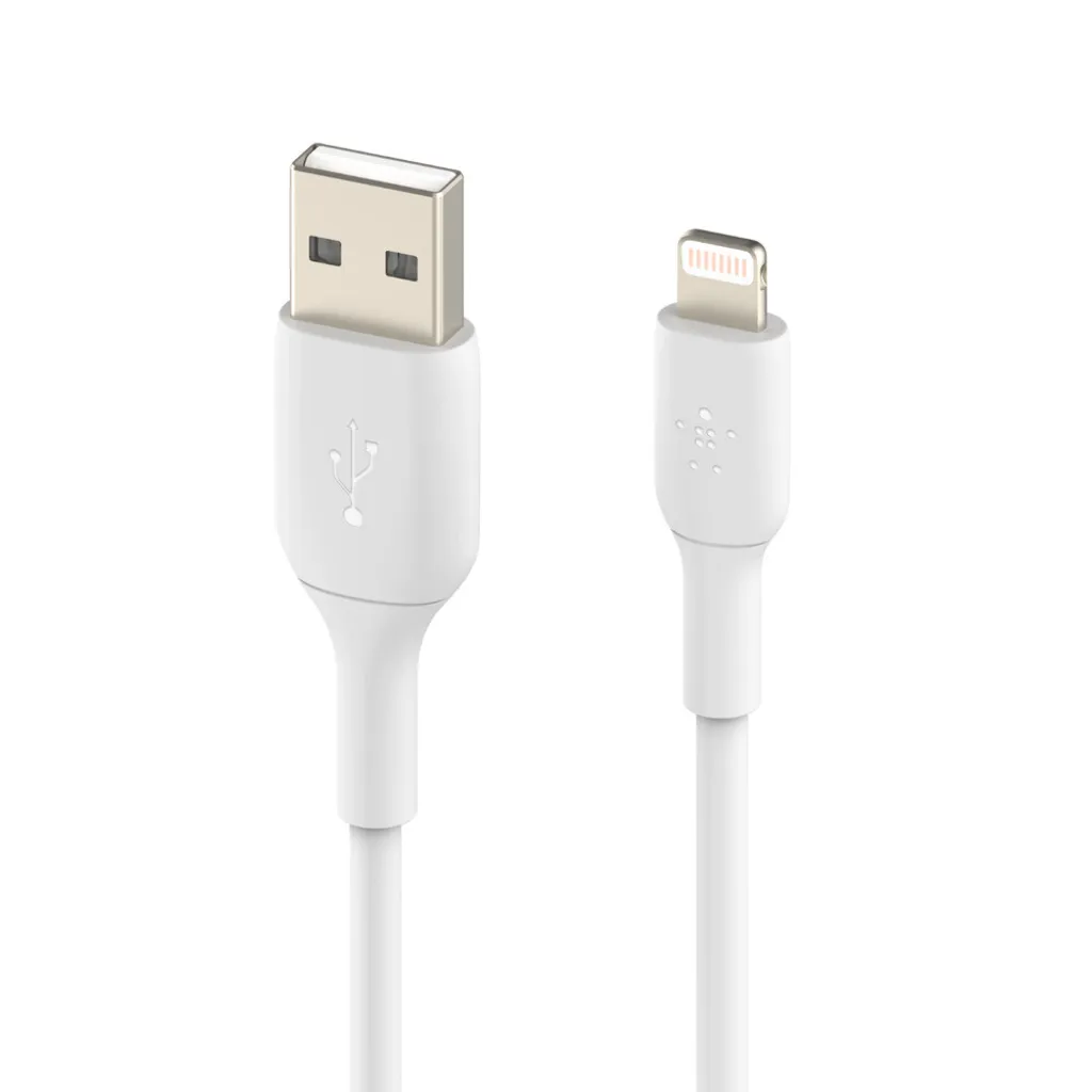 Câble Lightning 1m Belkin robuste blanc USB-A haute performance x2 - 7