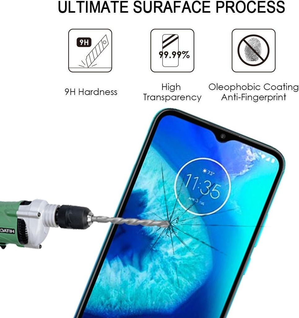 Für Huawei Y6P 2020 3D Display H9 Hart Glas Schwarz Folie Panzer Display Schutz