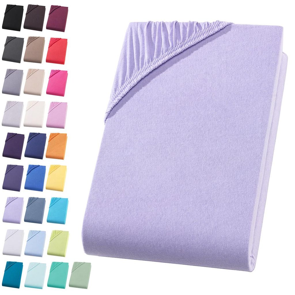 Jersey Spannbettlaken 180-200x200 cm Spannbettuch 100% Produktbild 