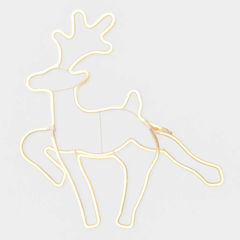 Renne de Noël LED Lumineux 54 x 59 cm - Décoration Festive Extérieure