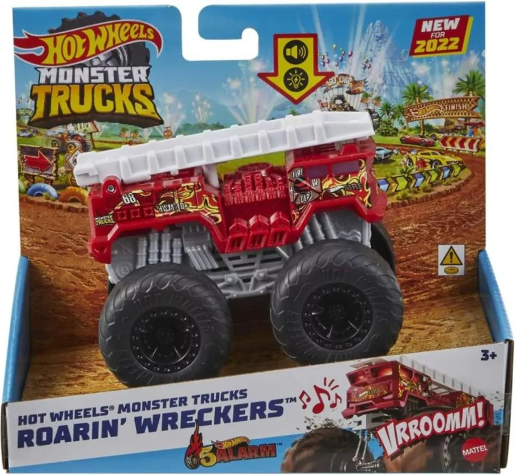 Monster Truck Hot Wheels Roarin' Wreckers jouet sonore pour enfant HDX65