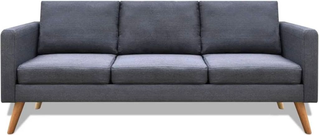 "im Sonderangebot" Sofa 3-Sitzer Stoff Dunkelgrau - 168 x 70 x 73 cm - NeuMöbel8587166