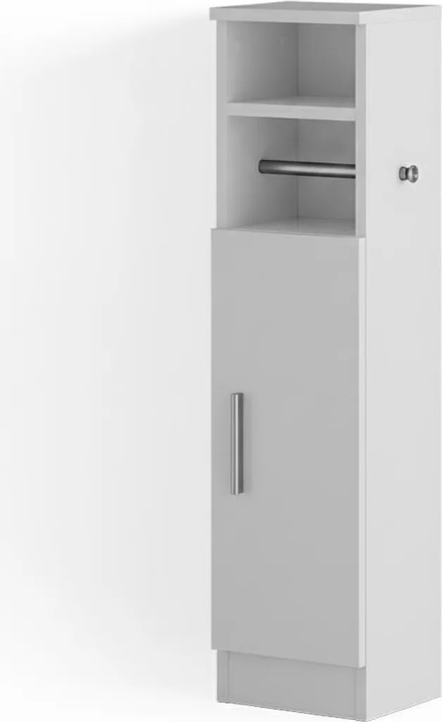 Vicco Mobiletto Bagno Enga Bianco 23x90 cm | Armadietto Salvaspazio