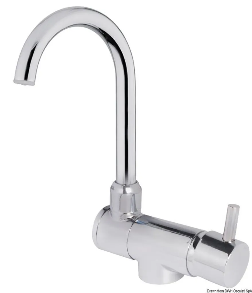 Mélangeur d'eau chaude et froide Slim - Robinet mitigeur évier chromé