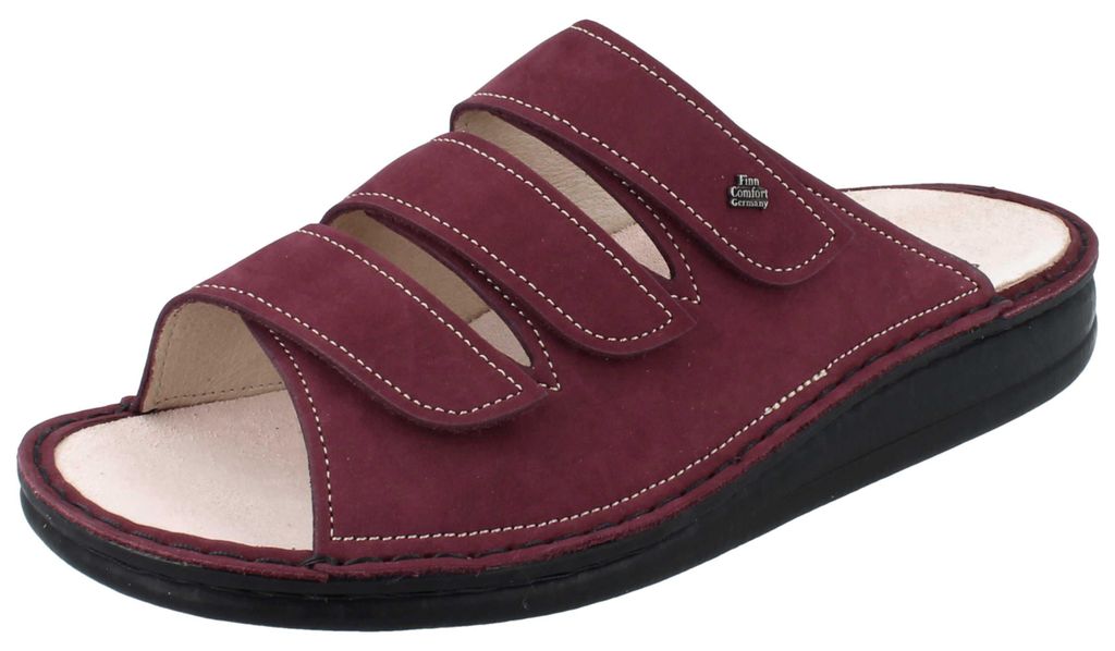 Ciabatte Finn Comfort modello Korfu, color bordeaux, taglia Immagine del prodotto 