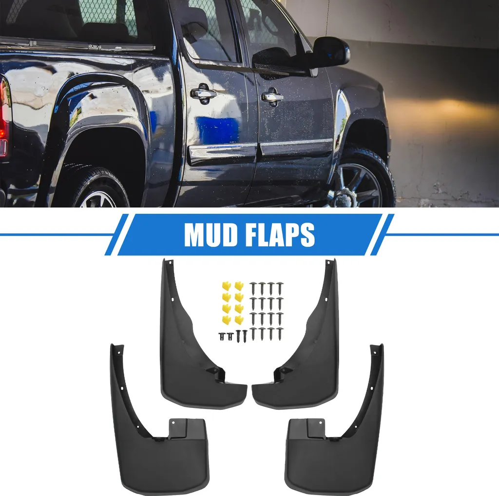 Bavettes Boue pour Nissan Frontier Noir - Kit Complet Avant et Arrière