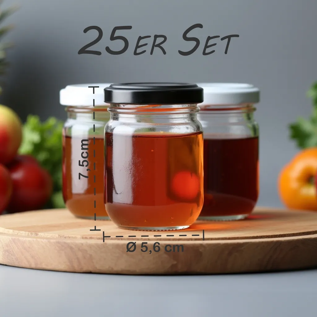KADAX Barattoli Di Marmellata Con Coperchio A Vite, 540 Ml Barattoli Di Marmellata Con Coperchio A Vite Barattoli Di Marmellata Per Cetrioli Oro Confezione Da 16 85741027