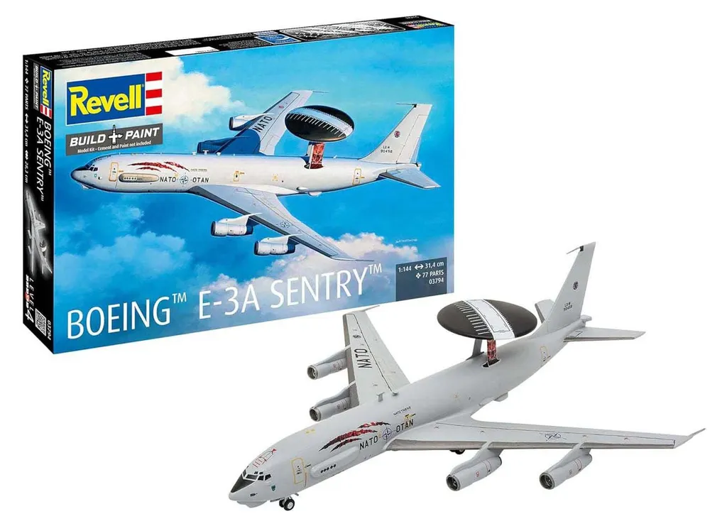 Revell Boeing E-3A Sentry 1:144 - Maquette d'avion AWACS détaillée