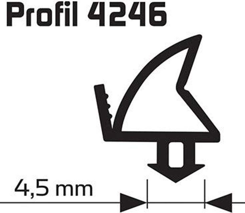 Ellen Renovierungs-Flügelfalzdichtung sw Profil25m, 4246 Produktbild 