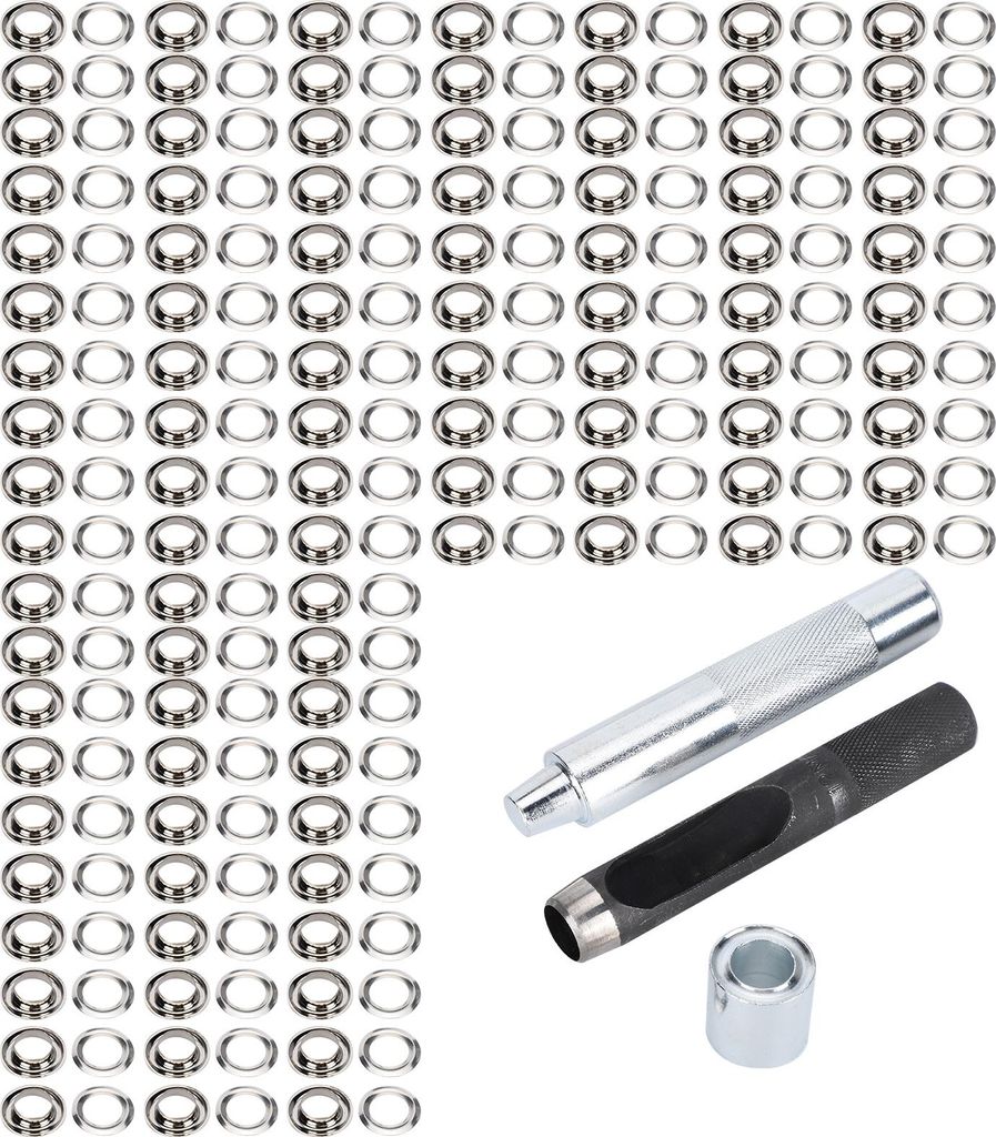 100 Set -Grommet -Werkzeugkit -Ösen Brass Hollow Craft Clothing Accessoires mit Aufbewahrungsbox