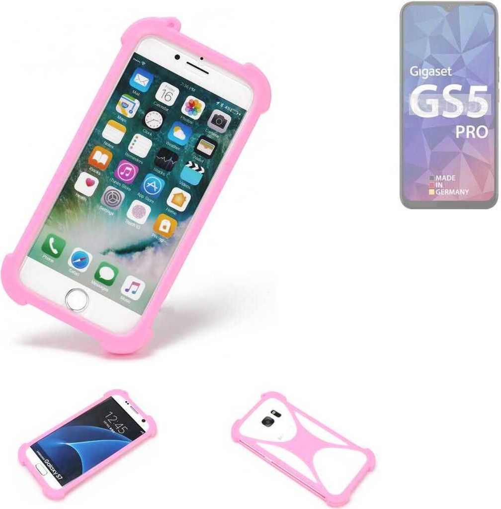 K-S-Trade Handy Hülle kompatibel mit Gigaset GS5 Pro SE Schutz Hülle Bumper Silikon Schutz Hülle Cover Case Silikoncase Silikonbumper TPU Softcase