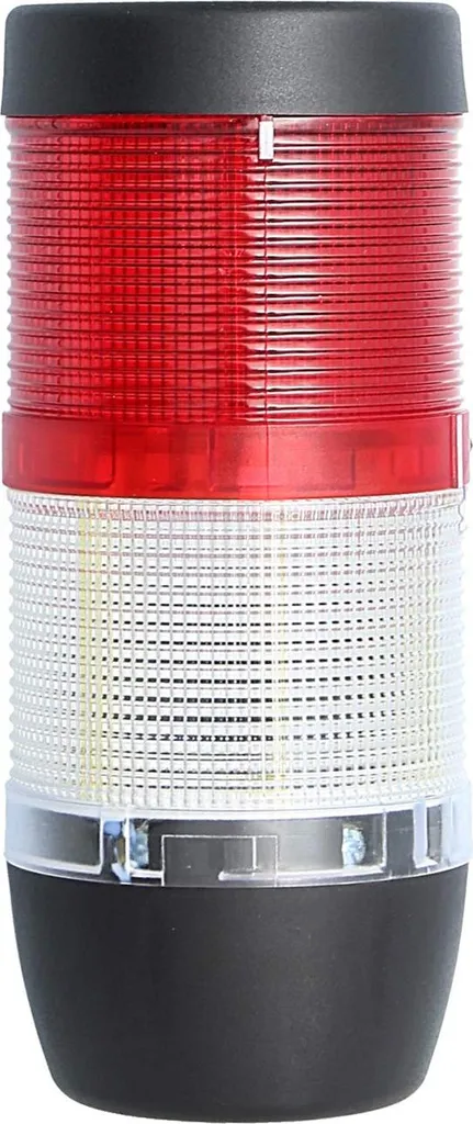 Colonna segnaletica STEX24 bianca-rossa, 70 mm, 24 V CA/CC, luce lampeggiante a LED SS70-OB2/24 115 Dimensioni Lunghezza 161,0 mm, diametro 70,0 mm - 1