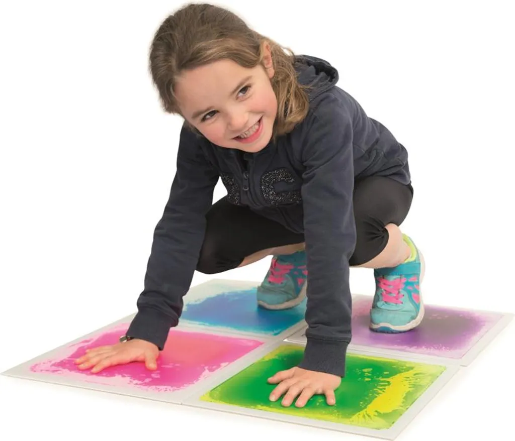 Stimove Dalles de Sol Sensorielles 50x50cm - Set de 4 Plaques de Couleurs