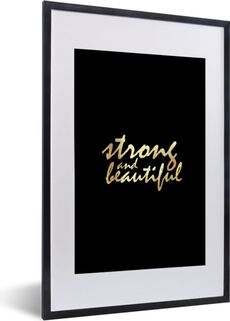 MuchoWow® Gerahmtes Poster Zitate - Motivation - Schwarz - Produktbild 
