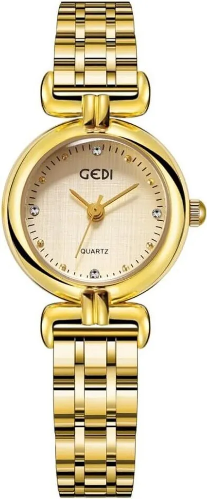 findtime orologio da donna oro, elegante orologio da polso da donna in oro, impermeabile e ideale per l'uso quotidiano.
