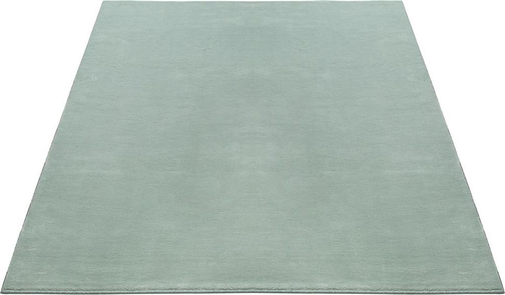 FLOORNOVO Hochflor Teppich Grün einfarbig - 150 x 80 cm - Besonders Weicher Teppich Wohnzimmer & Badezimmerteppich - Pflegeleicht - vielseitig ein...