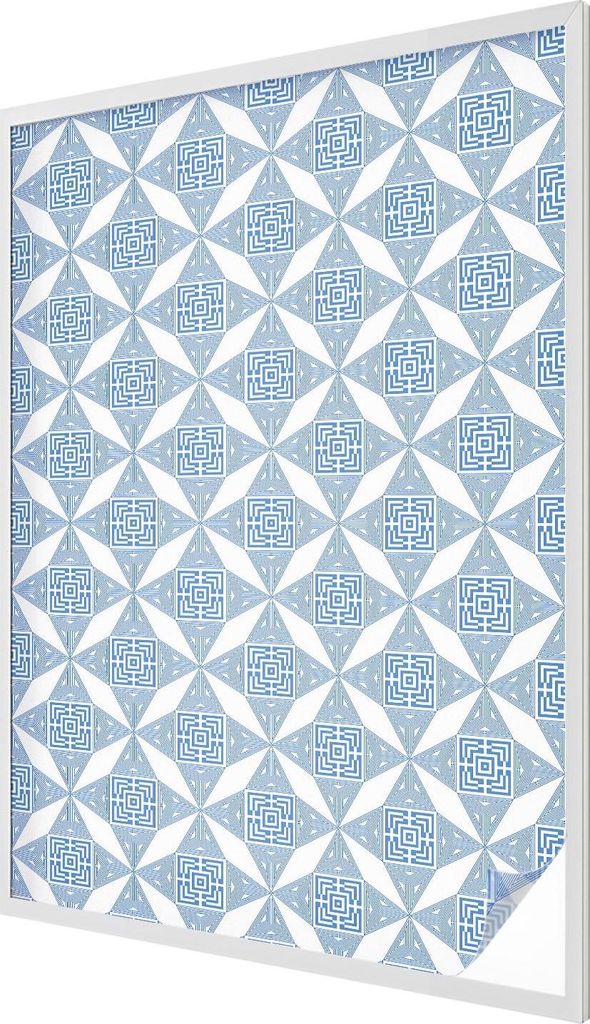 Buntglas Fensterfolie – 146x100 cm – Stained-Glass Design – blickdichte dekorative Sichtschutzfolie – selbstklebend, UV-Schutz – Geometri...