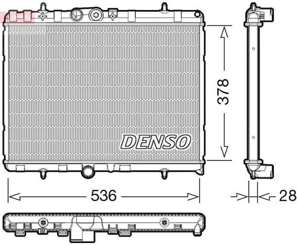 Radiateur moteur DENSO DRM07004 pour C3 II et 208 - Qualité OE 1330P8