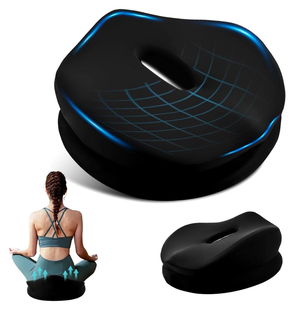 Orthopädisches Sitzkissen, Doppelschicht Sitzkissen aus Memory Foam für Bürostuhl, Steißbein-Entlastung für Auto, Sofa, Büro und Rollstuhl (S...