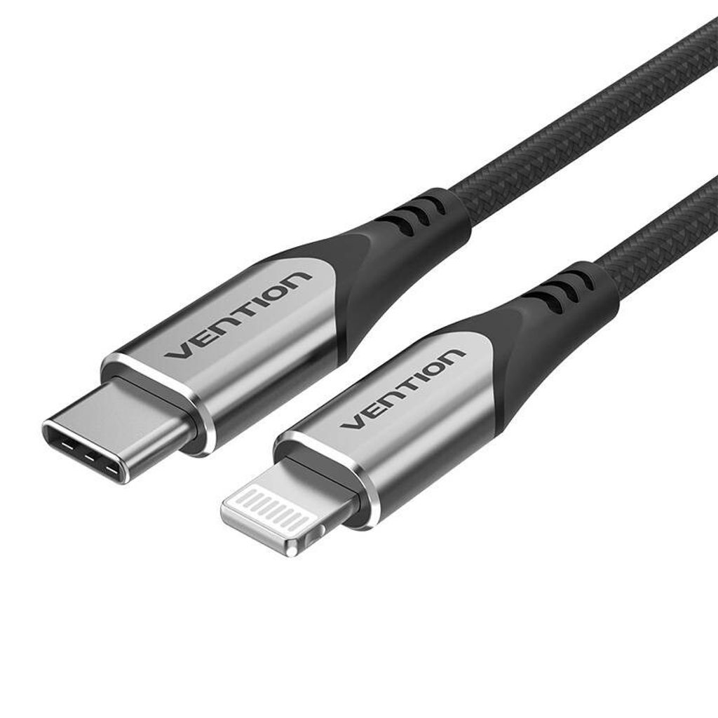 Vention-Kabel, USB-C auf Lightning, PD 3A, 1,5 m, schwarz
