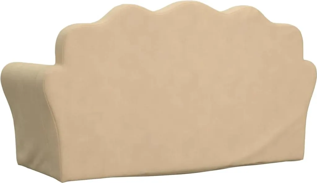 Divano Letto Bambini Peluche Crema vidaXL - Arredo Cameretta - 5