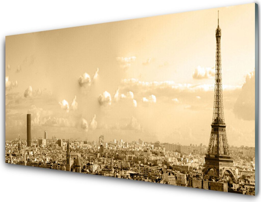 Küchenrückwand aus Glas 100x50cm Spritzschutz Stadt Gebäude