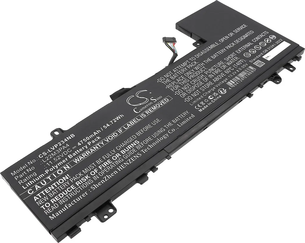 Nuova Batteria TECHTEK per IdeaPad Slim 5 14ABR8 82XE0001RK 56.6Wh