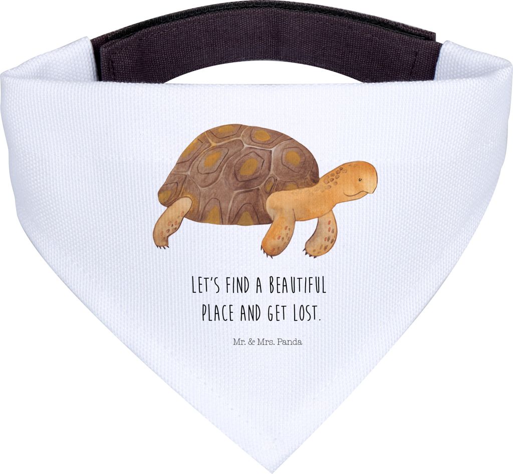 Mr. & Mrs. Panda Bandana Schildkröte Marschieren - Weiß - Geschenk, Schildkröten, Hunde Halstuch, Meer, Reiselust, Hundehalstuch, Schal Für, Dr...