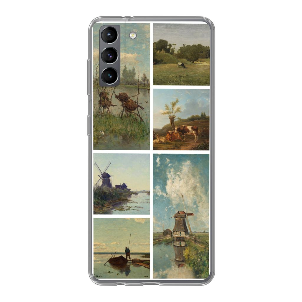 MuchoWow Handyhülle Schutzhülle Hülle für Samsung Galaxy S21 Plus Kunst - Collage - Niederlande Silikon Softcase Handy Hülle - Handy-Tasche