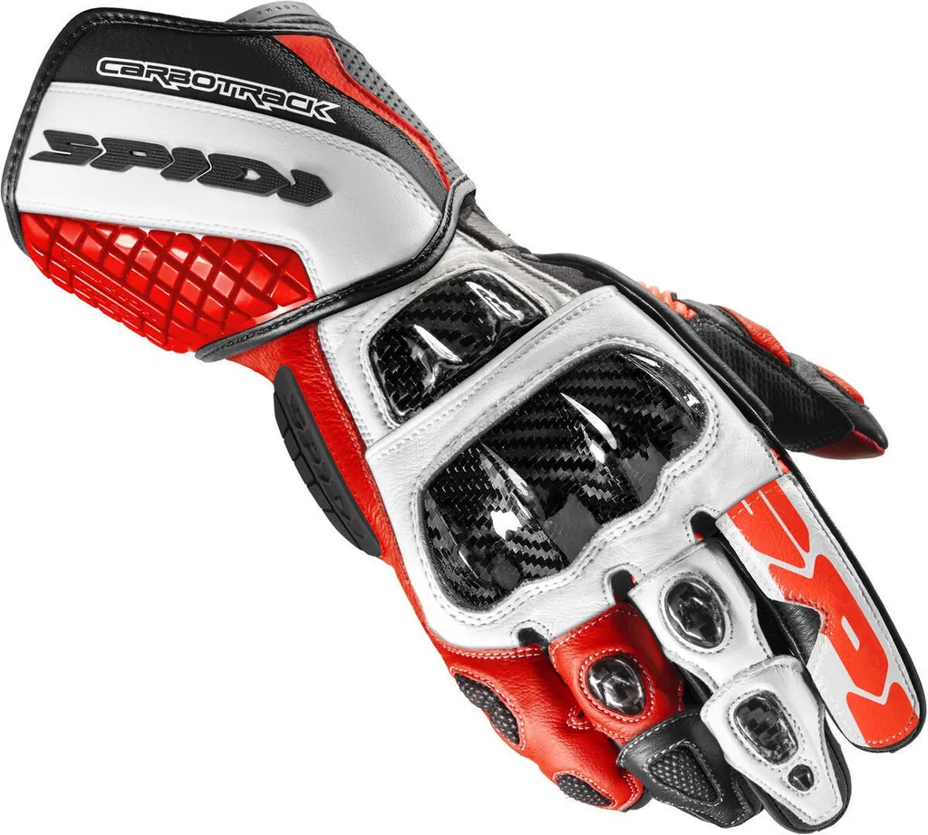 Gants de Moto Racing Spidi Carbo Track Evo Cuir Multicolores M