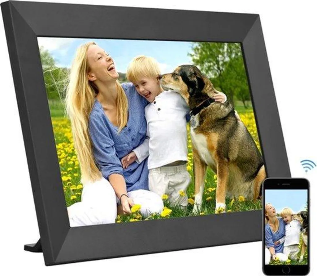 Cadre Photo Numérique 10 Pouces WiFi avec Rotation Auto et Écran Tactile
