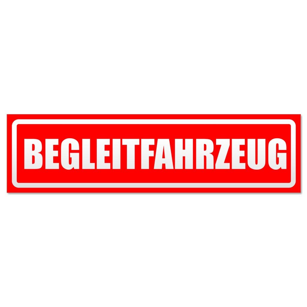 Begleitfahrzeug invertiert Magnetschild Schild magnetisch