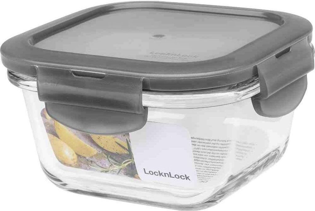 Neuerts Vorteilset: 2 x LocknLock oven glass 300ml 120 x 120 x 65 mm, Deckelfarbe grau LLG205G und Geschenk + Spende