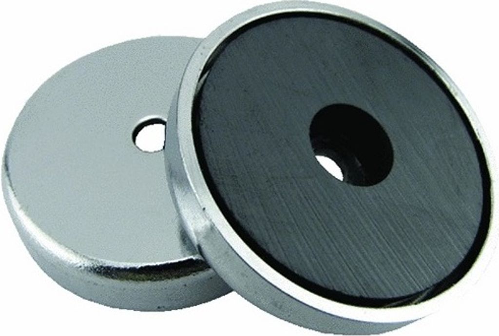Rundmagnet, Runder Magnet, Magnet Scheibe, 31 x 4,6 mm, bis 5 kg, verchromt