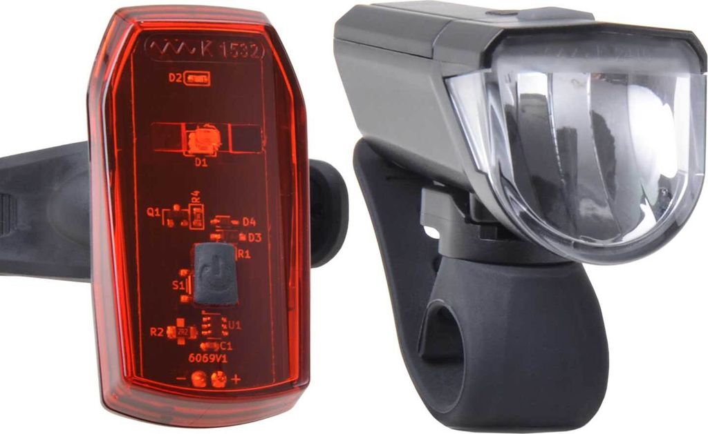 Súprava bicyklov LED predné svetlo + zadné svetlo 30 Lux Obrázok produktu 