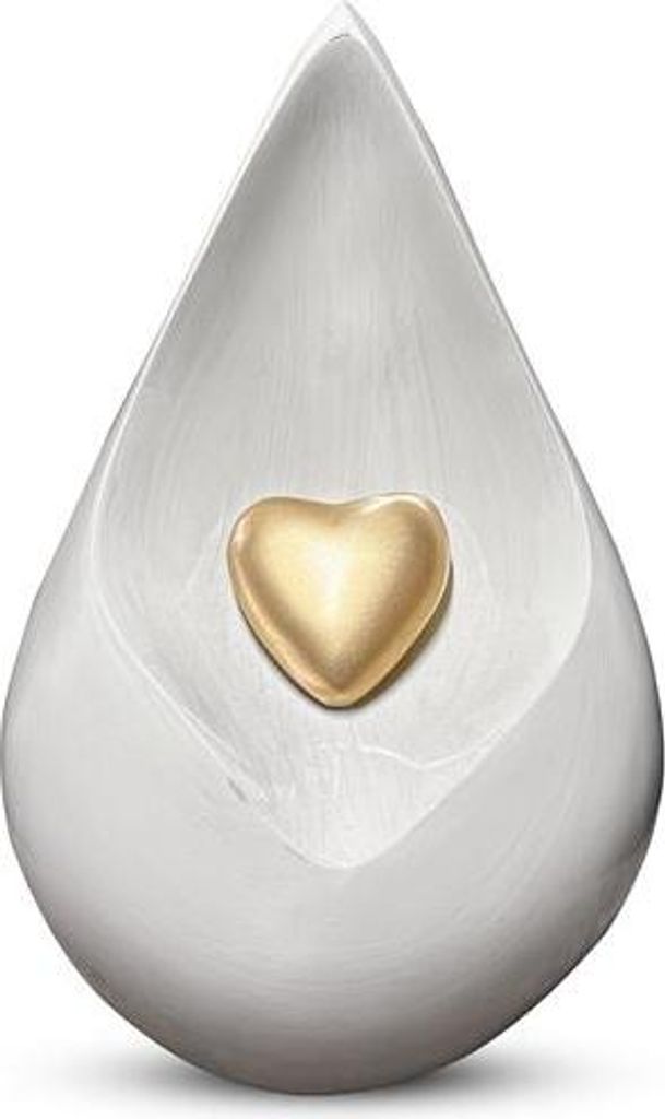 Weiße Vulcano As-Urne 2 Liter – Hochwertiges Aluminium, Produktbild 